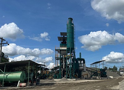 Batch mix stationary asphalt plant
